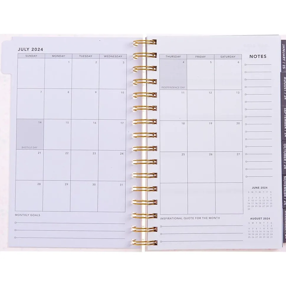 2024 -2025 Gartner Studios Dots 5.63" x 8.27" Academic Weekly & Monthly Planner, Plastic Cover, Multicolor (109411)
