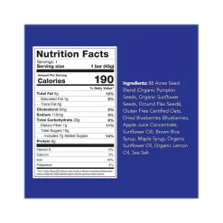 88 Acres Warm 'N' Chewy Gluten-Free Blueberry/Lemon Seed and Oat Bar, 1.6 oz., 9 Bars/Box (315104)