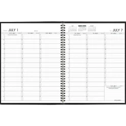 2024-2025 AT-A-GLANCE 7" x 8.75" Academic Weekly Appointment Book, Faux Leather Cover, Black (70-958-05-25)
