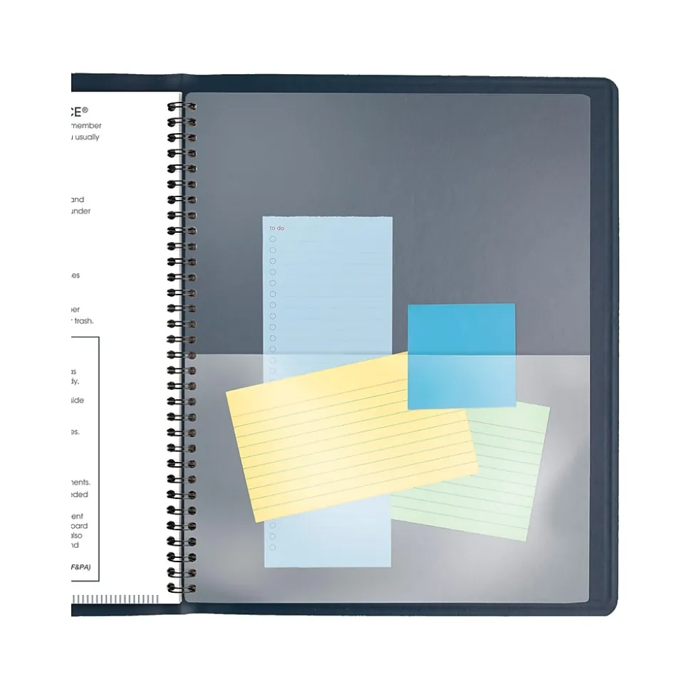 2025 AT-A-GLANCE 9" x 11" Calendar Year/Monthly Planner, Faux Leather Cover, Navy (70-260-20-25)