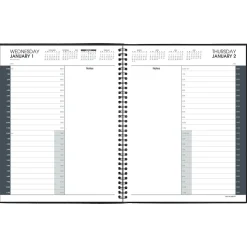 2025 AT-A-GLANCE 8.5" x 11" Daily Appointment Book, Faux Leather Cover, Black (70-214-05-25)