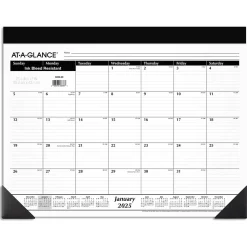2025 AT-A-GLANCE 21.75" x 17" Monthly Desk Pad Calendar, White/Black (SK22-00-25)