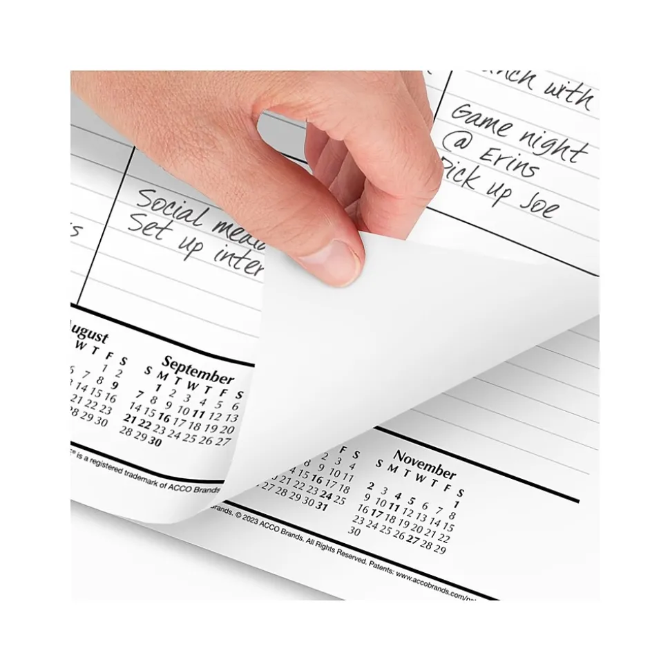 2025 AT-A-GLANCE 21.75" x 17" Monthly Desk Pad Calendar, White/Black (SK22-00-25)