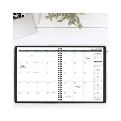 2025 AT-A-GLANCE 7" x 8.75" Monthly Planner, Faux Leather Cover, Black (70-120-05-25)