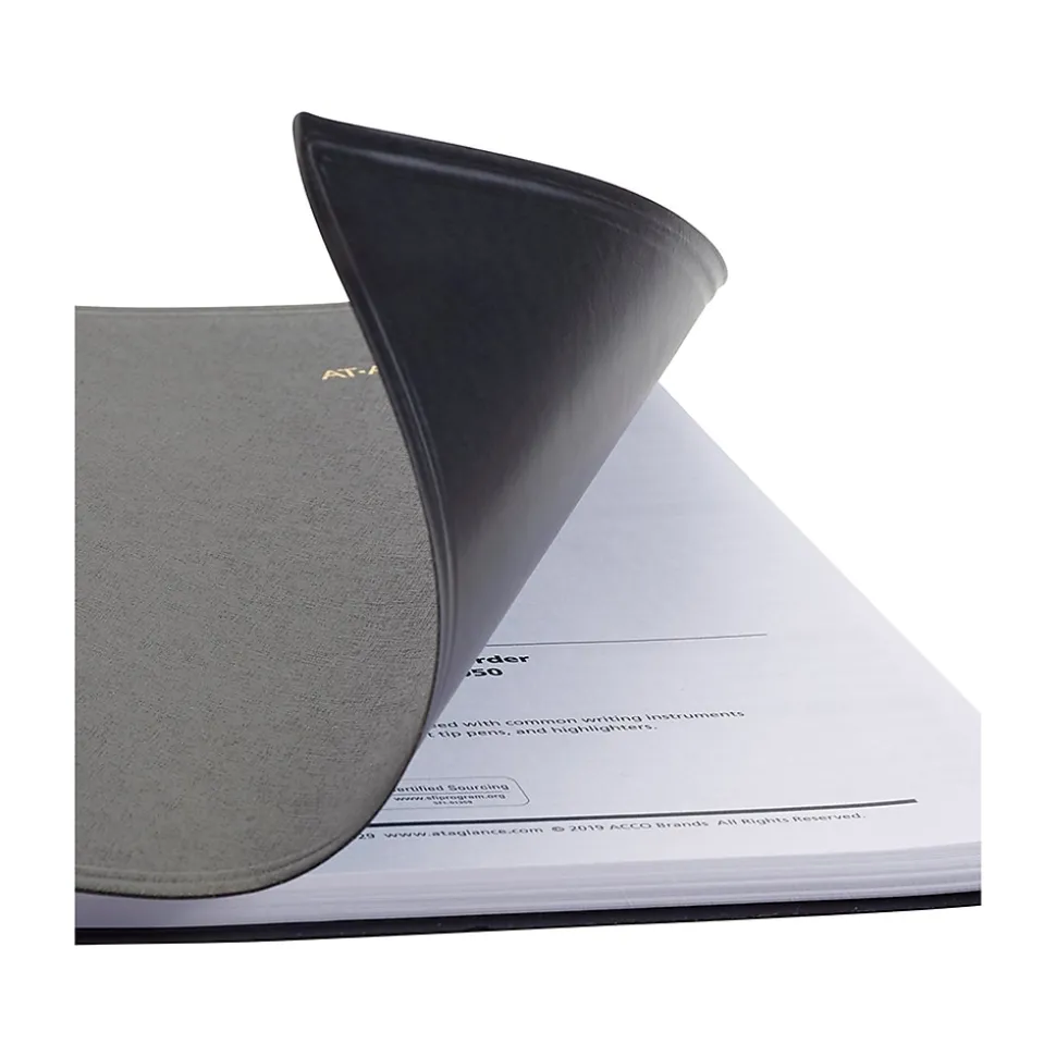 2025 AT-A-GLANCE 9" x 11" Monthly Planner, Faux Leather Cover, Black (70-260-05-25)