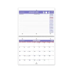 2025 AT-A-GLANCE 11" x 8.5" Monthly Wall Calendar, White/Purple (PM170-28-25)