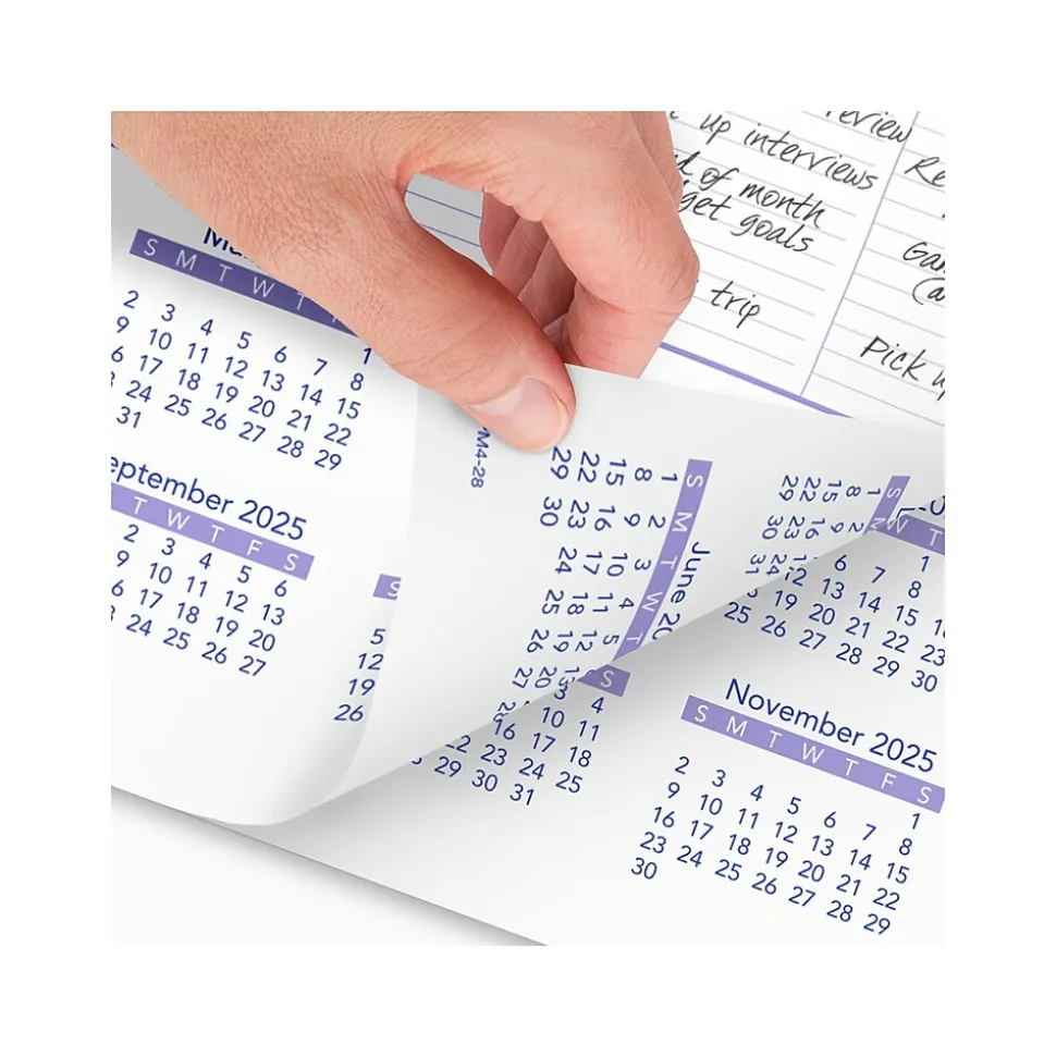 2025 AT-A-GLANCE 20" x 30" Monthly Wall Calendar, White/Purple (PM4-28-25)