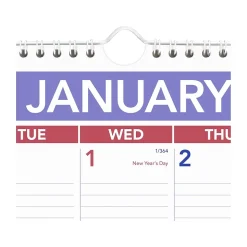 2025 AT-A-GLANCE 15.5" x 22.75" Monthly Wall Calendar, White/Purple (PM3-28-25)