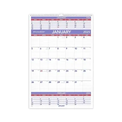2025 AT-A-GLANCE 15.5" x 22.75" Three-Month Wall Calendar (PM6-28-25)