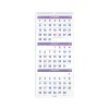 2025 AT-A-GLANCE 12" x 27" Three-Month Wall Calendar, White/Purple (PM11-28-25)