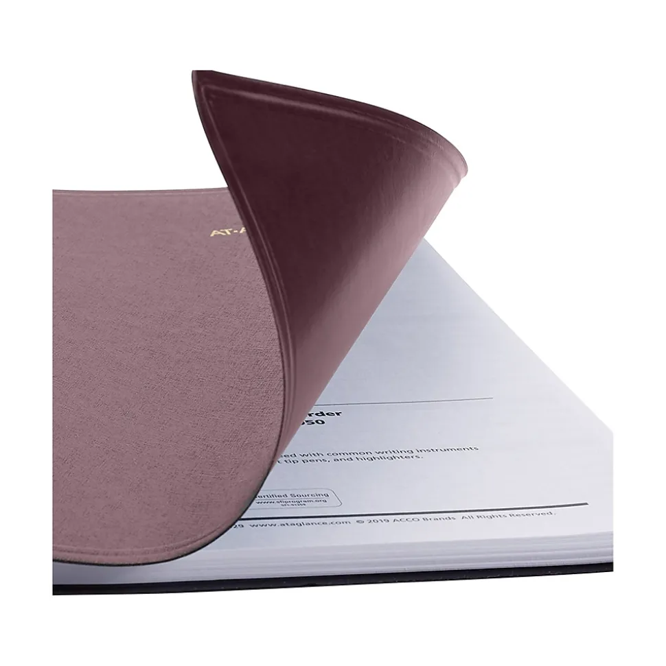 2025 AT-A-GLANCE 8.25" x 11" Weekly Appointment Book Planner, Faux Leather Cover, Wine Stone (70-950-50-25)