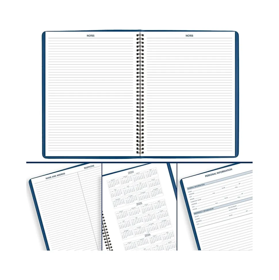 2025 AT-A-GLANCE 8.25" x 11" Weekly Appointment Book, Faux Leather Cover, Blue (70-940-20-25)