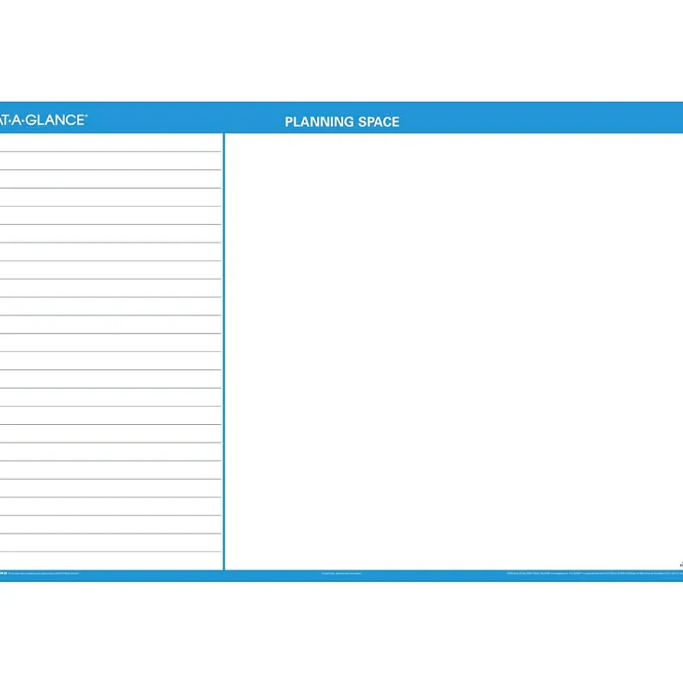 2025 AT-A-GLANCE 48" x 32" Yearly Dry Erase Wall Calendar, Reversible, White/Blue (PM300-28-25)