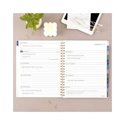 2025 AT-A-GLANCE Badge Floral 8.5" x 11" Weekly & Monthly Planner, Poly Cover, Multicolor (1722F-905-25)