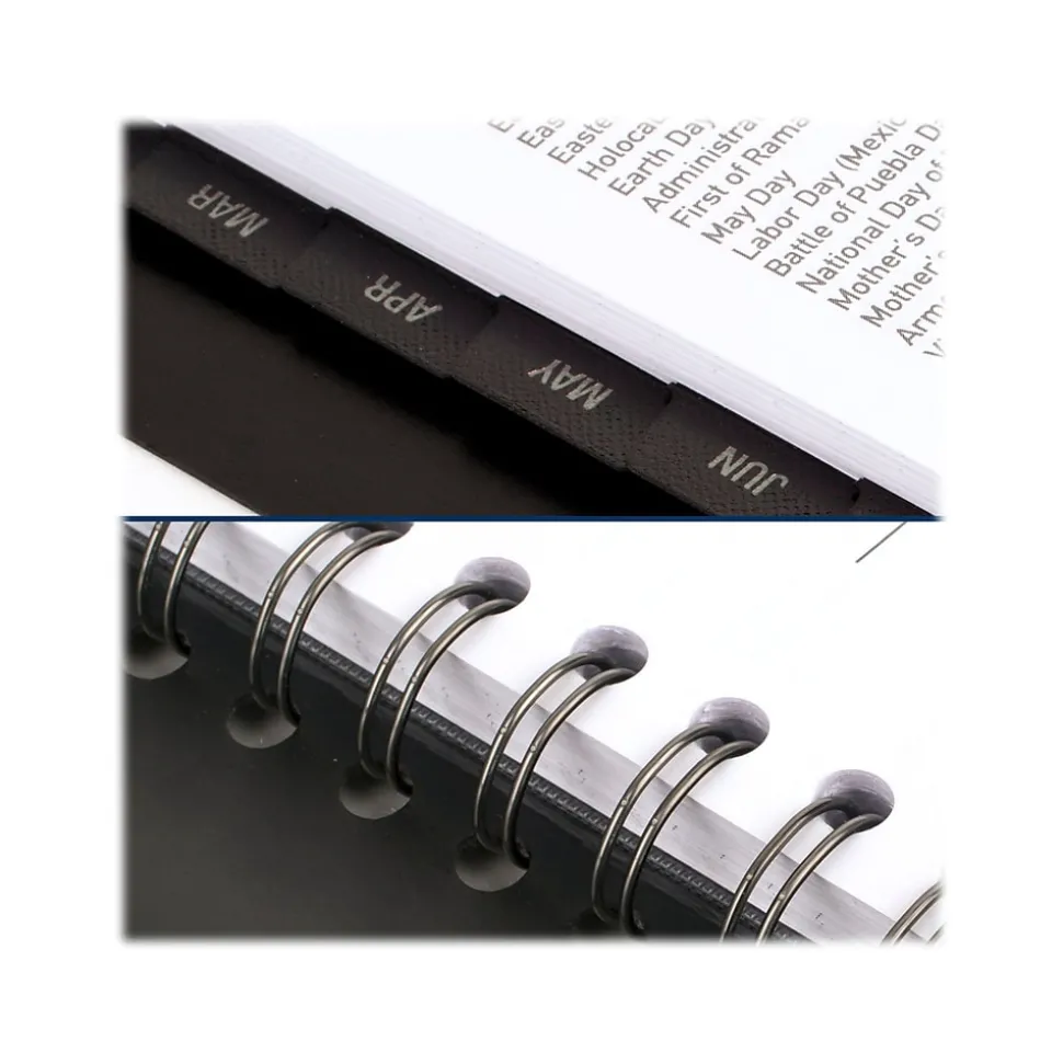 2024-2025 AT-A-GLANCE Contemporary 8.25" x 11" Academic Weekly & Monthly Planner, Faux Leather Cover, Graphite