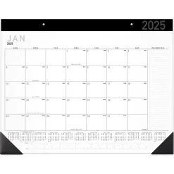 2025 AT-A-GLANCE Contemporary 21.75" x 17" Monthly Desk Pad Calendar, White/Black (SK24X-00-25)