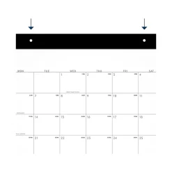 2025 AT-A-GLANCE Contemporary 21.75" x 17" Monthly Desk Pad Calendar, White/Black (SK24X-00-25)