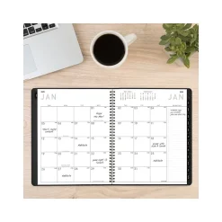 2025 AT-A-GLANCE Contemporary 9" x 11" Monthly Planner, Faux Leather Cover, Charcoal (70-260X-45-25)