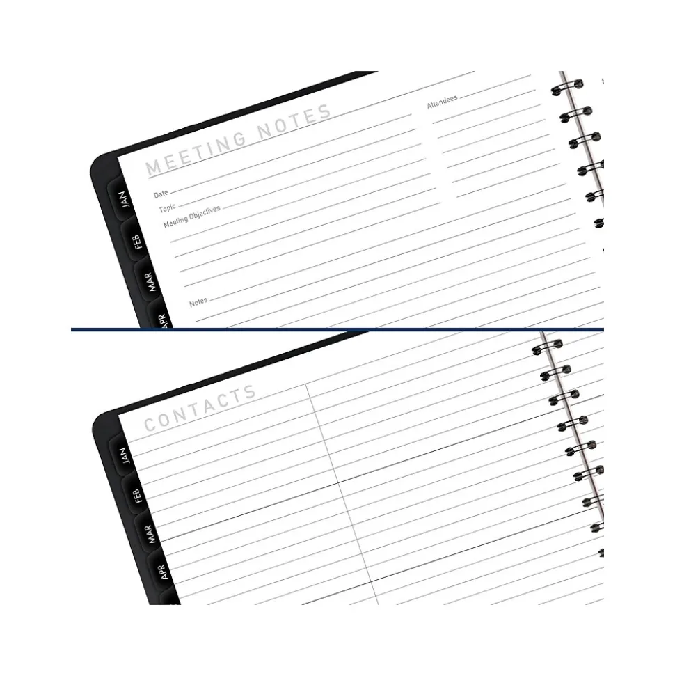 2025 AT-A-GLANCE Contemporary 8.25" x 11" Weekly & Monthly Planner, Faux Leather Cover, Black (70-950X-05-25)