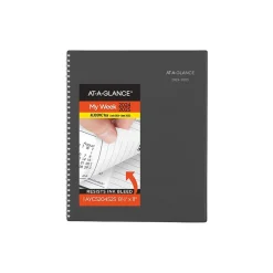 2024-2025 AT-A-GLANCE DayMinder 8.5" x 11" Academic Weekly & Monthly Planner, Poly, Charcoal (AYC520-45-25)