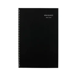 2024-2025 AT-A-GLANCE DayMinder 8" x 12" Academic Monthly Planner, Faux Leather Cover, Black (AY2-00-25)