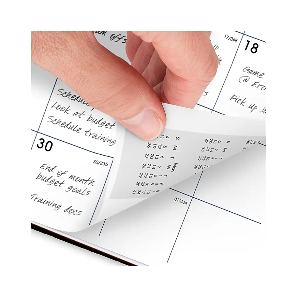 2025 AT-A-GLANCE DayMinder 7" x 8.5" Monthly Planner, Faux Leather Cover, Black (G400H-00-25)