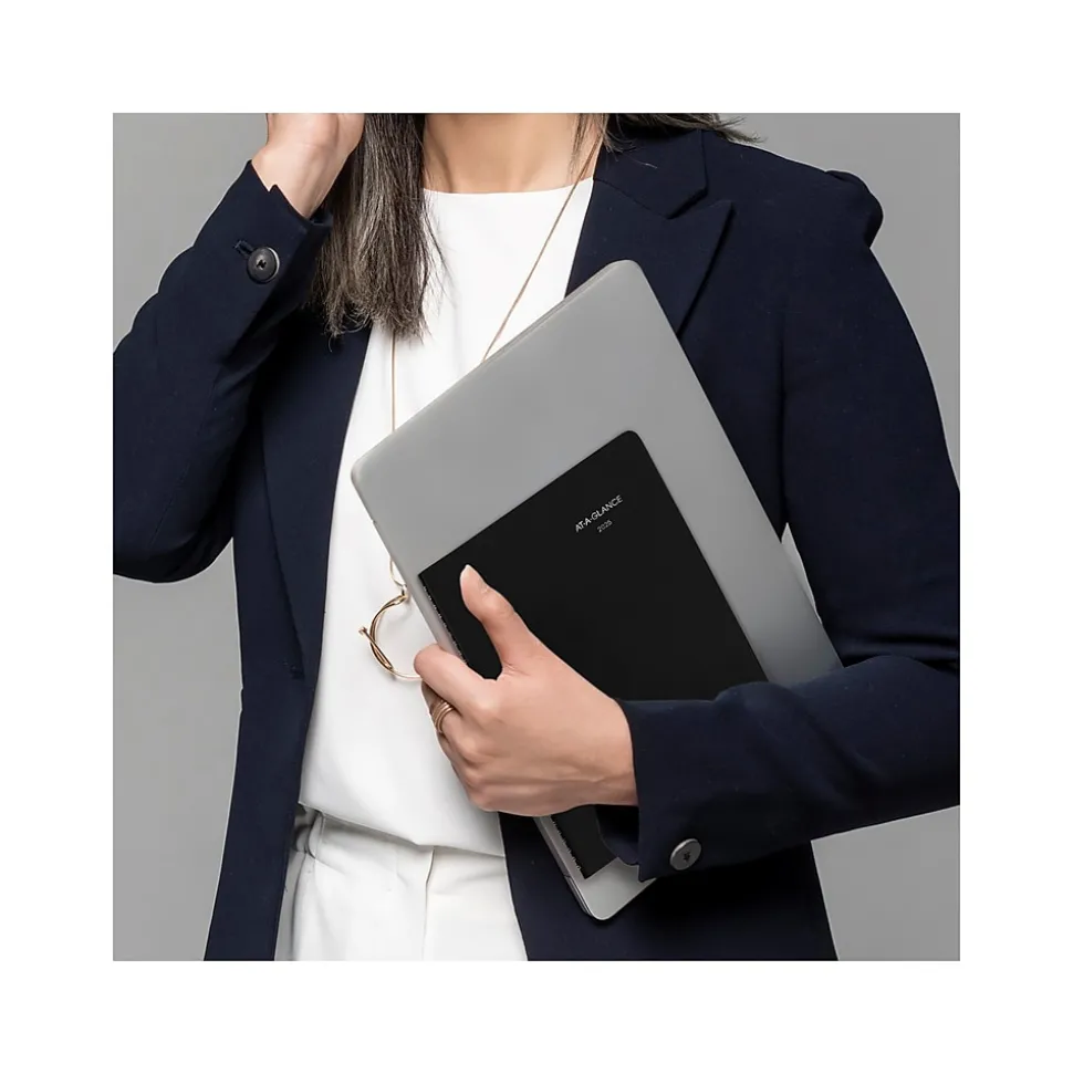 2025 AT-A-GLANCE DayMinder 7" x 8.75" Weekly Planner, Faux Leather Cover, Black (G590-00-25)