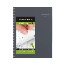 2025 AT-A-GLANCE DayMinder 8.5" x 11" Monthly Planner, Poly Cover, Gray (GC470-07-25)