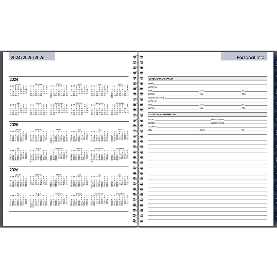 2025 AT-A-GLANCE DayMinder 8.5" x 11" Weekly & Monthly Planner, Poly Cover, Gray (GC545-07-25)