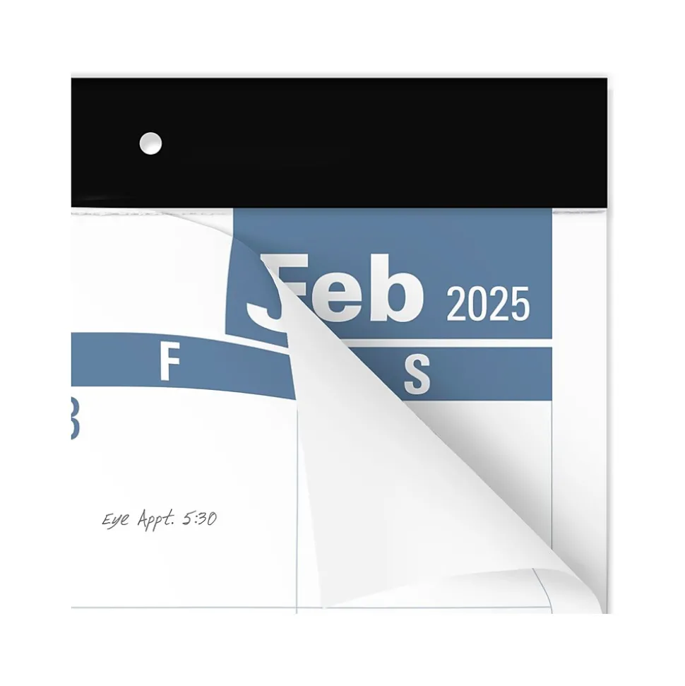 2025 AT-A-GLANCE Easy-to-Read 21.75" x 17" Monthly Desk Pad Calendar, White/Blue (SKLP24-32-25)