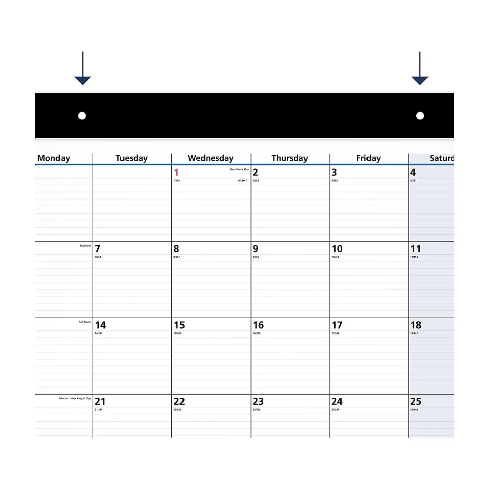 2025 AT-A-GLANCE QuickNotes 21.75" x 17" Monthly Desk Pad Calendar (SK700-00-25)