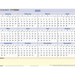 2025 AT-A-GLANCE QuickNotes 16" x 12" Yearly/Monthly Wet-Erase Wall Calendar, Reversible (PM550B-28-25)