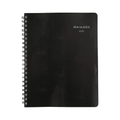 2025 AT-A-GLANCE QuickNotes 8" x 11" Weekly & Monthly Planner, Faux Leather Cover, Black (760352-05-25)