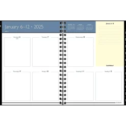 2025 AT-A-GLANCE QuickNotes 8" x 11" Weekly & Monthly Planner, Faux Leather Cover, Black (760352-05-25)
