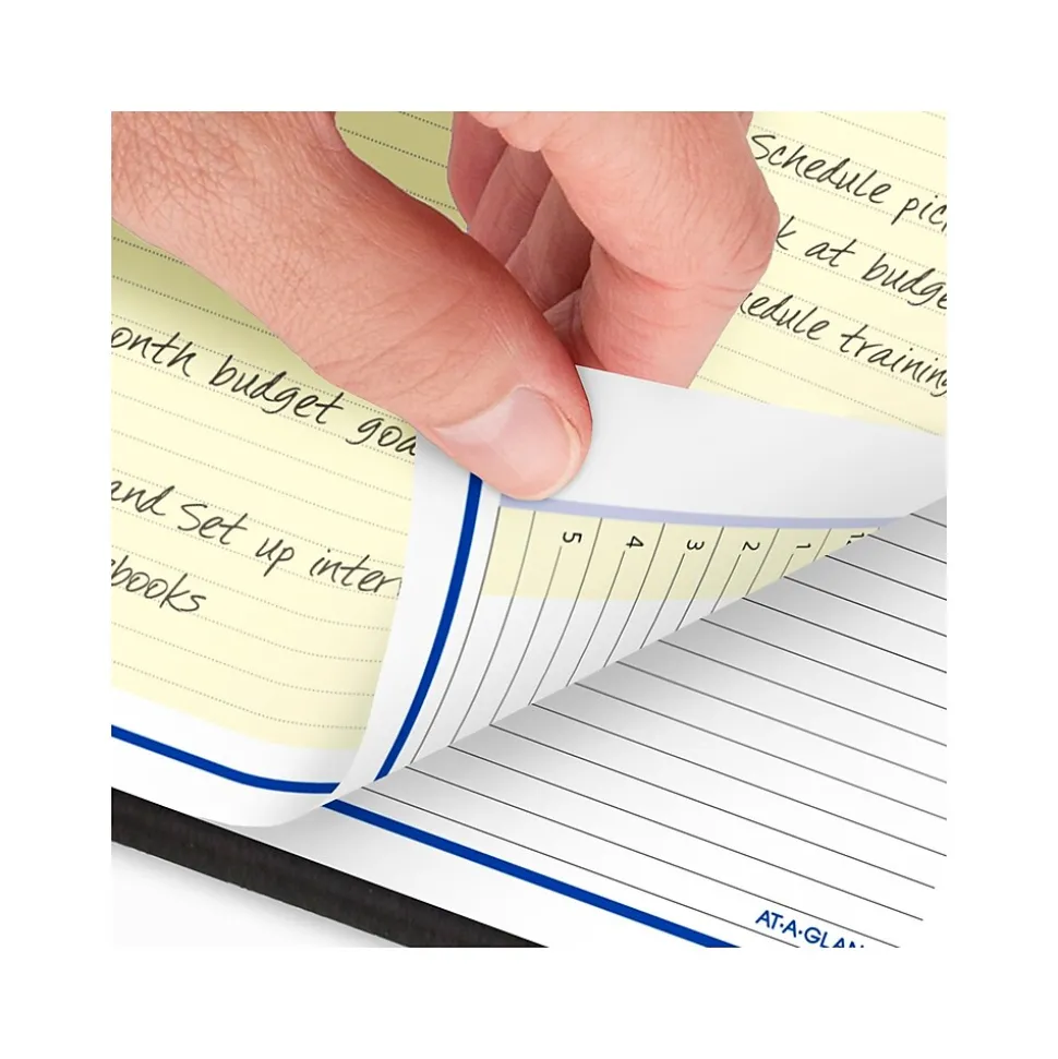 2025 AT-A-GLANCE QuickNotes 8" x 10" Weekly & Monthly Appointment Book, Faux Leather Cover, Black (76-01-05-25)