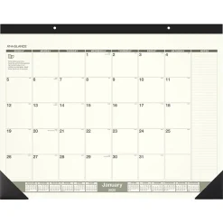 2025 AT-A-GLANCE Recycled 21.75" x 17" Monthly Desk Calendar, Green/Black (SK32G-00-25)