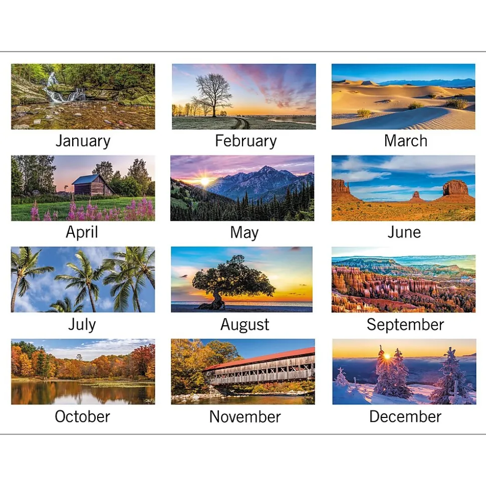 2025 AT-A-GLANCE Scenic 12" x 27" Three-Month Wall Calendar (DMW503-28-25)