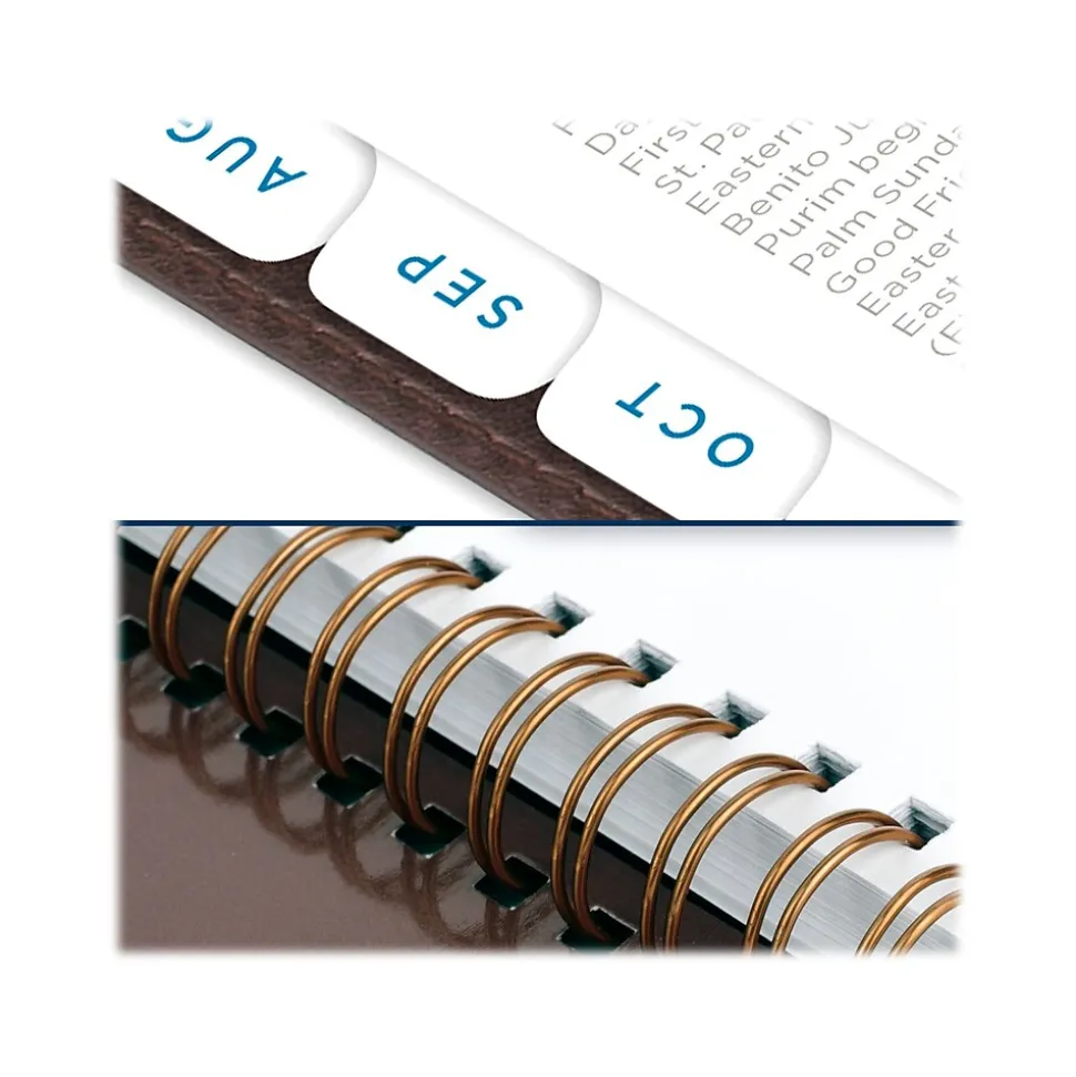 2024-2025 AT-A-GLANCE Signature 8.5" x 11" Academic Weekly & Monthly Planner, Faux Leather Cover, Distressed Brown