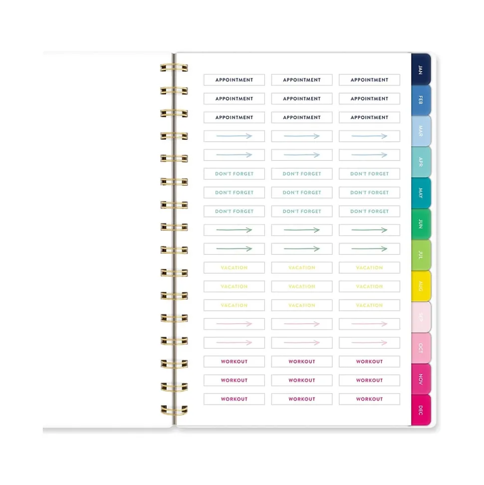 2025 AT-A-GLANCE Simplified by Emily Ley Greenbriar Floral 5.5" x 8.5" Weekly & Monthly Planner, Poly Cover, Multicolor