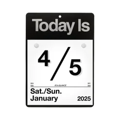 2025 AT-A-GLANCE Today Is 6.63" x 9.13" Daily Wall Calendar, White/Black (K1-00-25)