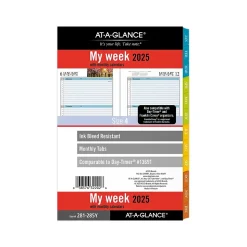 2025 AT-A-GLANCE Zenscapes 8.5" x 5.5" Weekly & Monthly Planner Refill, Multicolor (281-285Y-25)