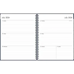2024-2025 Blue Sky 7" x 9" Academic Weekly & Monthly Planner, Plastic Cover, Solid Navy (148675-A25)