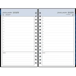 2025 Blue Sky 5" x 8" Daily & Monthly Planner, Plastic Cover, Solid Black (148362)