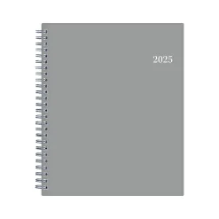 2025 Blue Sky 7" x 9" Monthly Planner, Plastic Cover, Gray (150854)