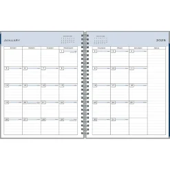 2025 Blue Sky 7" x 9" Monthly Planner, Plastic Cover, Gray (150854)