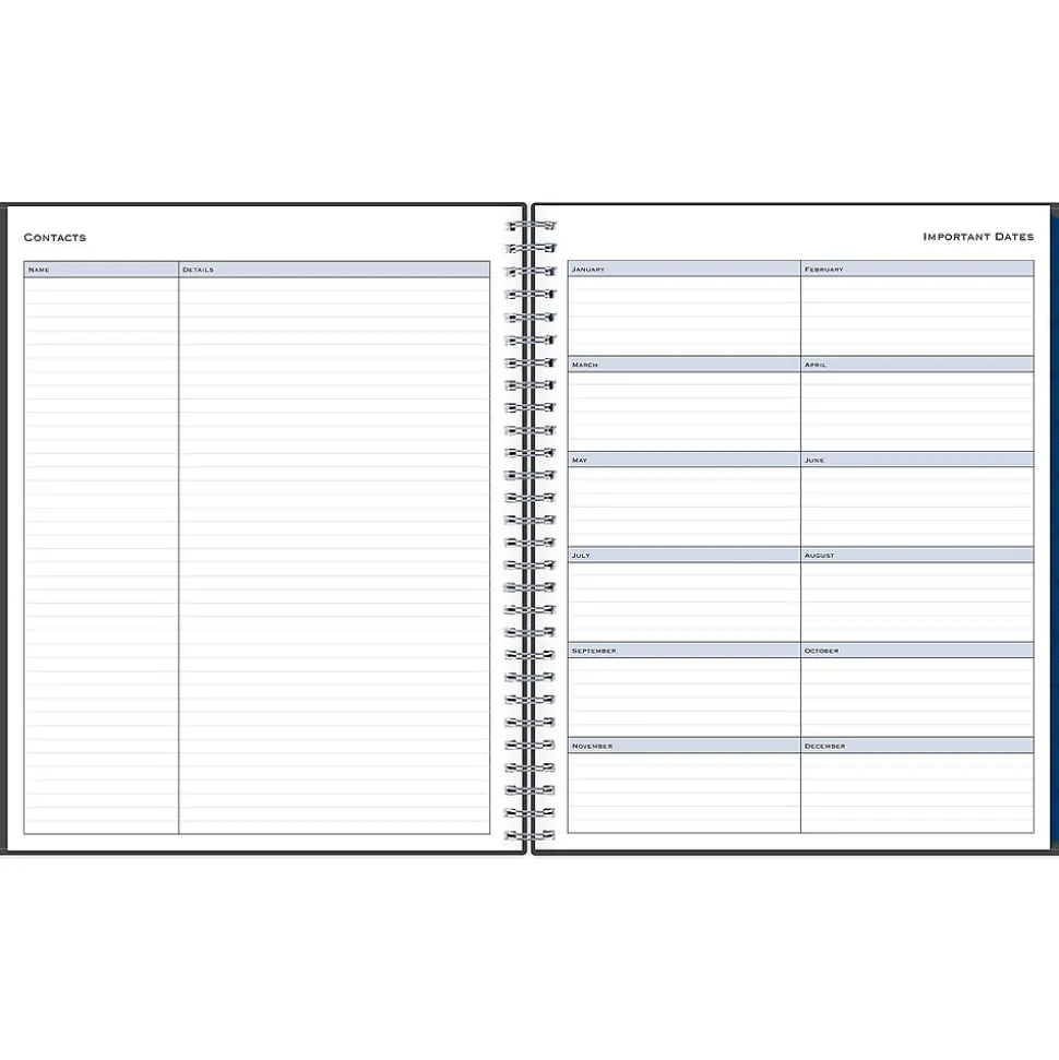 2025 Blue Sky 8" x 10" Monthly Planner, Plastic Cover, Charcoal Gray (100011-25)