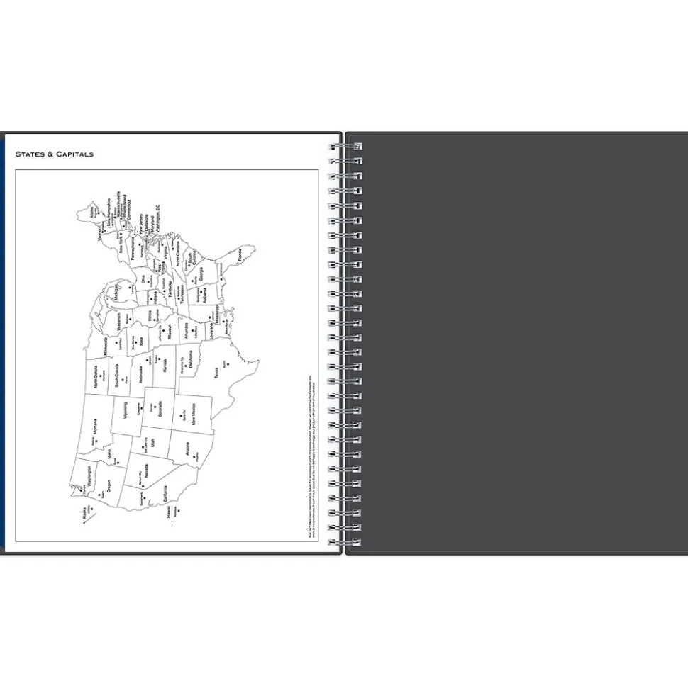2025 Blue Sky 8" x 10" Monthly Planner, Plastic Cover, Charcoal Gray (100011-25)