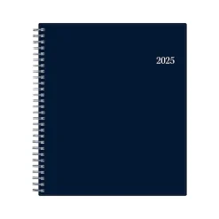 2025 Blue Sky 8" x 10" Monthly Planner, Plastic Cover, Navy Blue (148660-25)