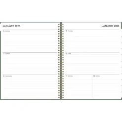 2025 Blue Sky 8.5" x 11" Weekly & Monthly Planner, Plastic Cover, Linden Green (148236)
