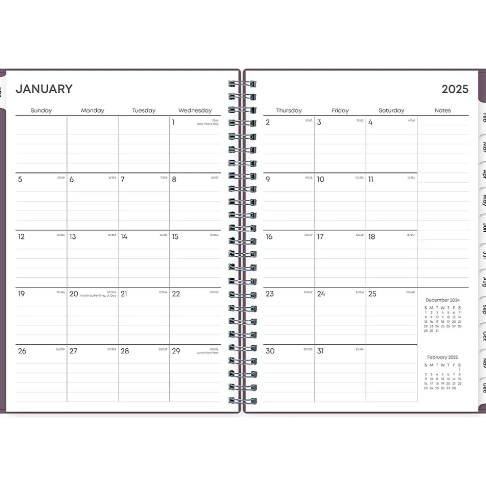 2025 Blue Sky 5.88" x 8.63" Weekly & Monthly Planner, Plastic Cover, Purple (150540)
